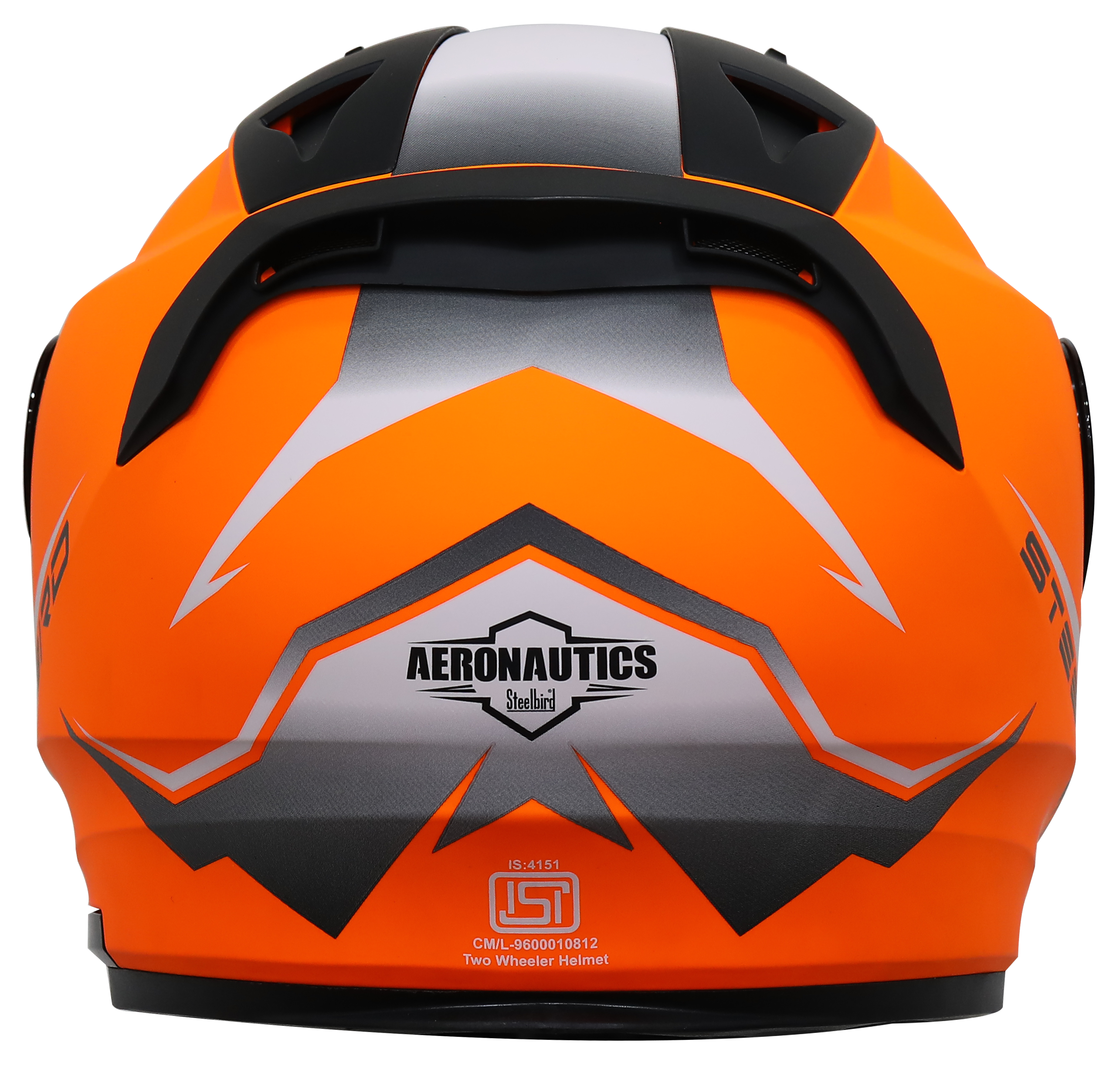 SA-1 WHIF GLOSSY FLUO ORANGE WITH WHITE NIGHT VISION GOLD VISOR (WITH EXTRA FREE CLEAR VISOR)